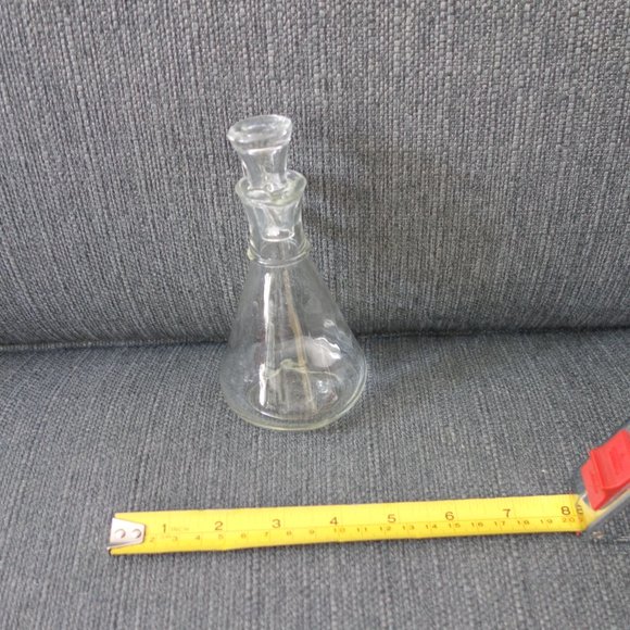 Vintage Glass Salad Dressing Shaker with Glass Lid - Picture 12 of 14